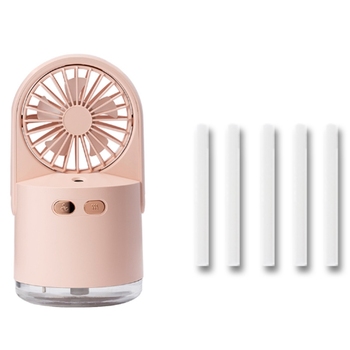 Humidifier Atmosphere Lights Misting Fan with 5Pcs Sponge Stick